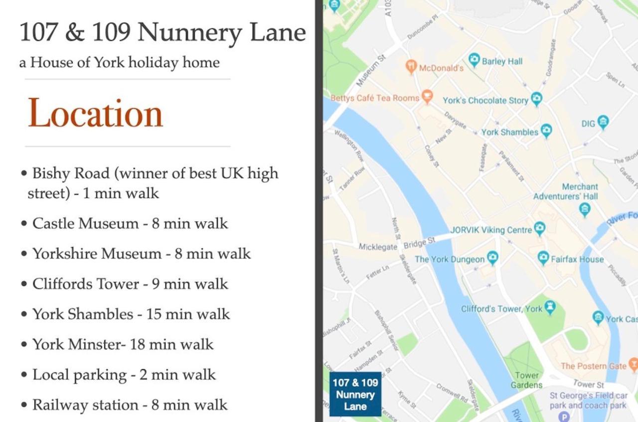 107&109 Nunnery Lane Villa York Eksteriør bilde